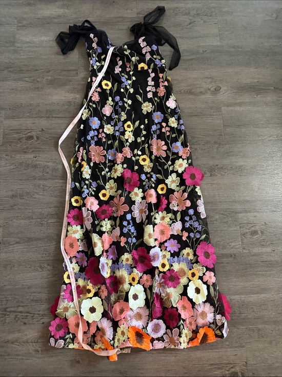 Lulus Dresses & Skirts - Lulus Black Floral Embroidered Maxi Dress